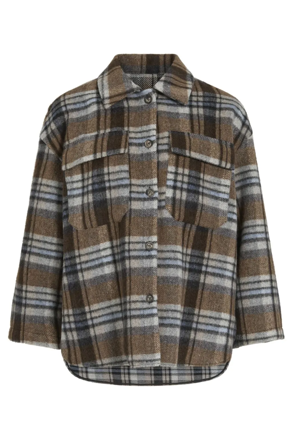 Viemie L/S Checked Shacket