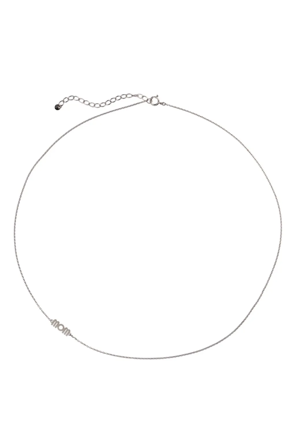 Wow Mom Necklace Silver