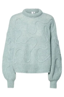 Yasbrida Ls Wool Blend Knit Pullover