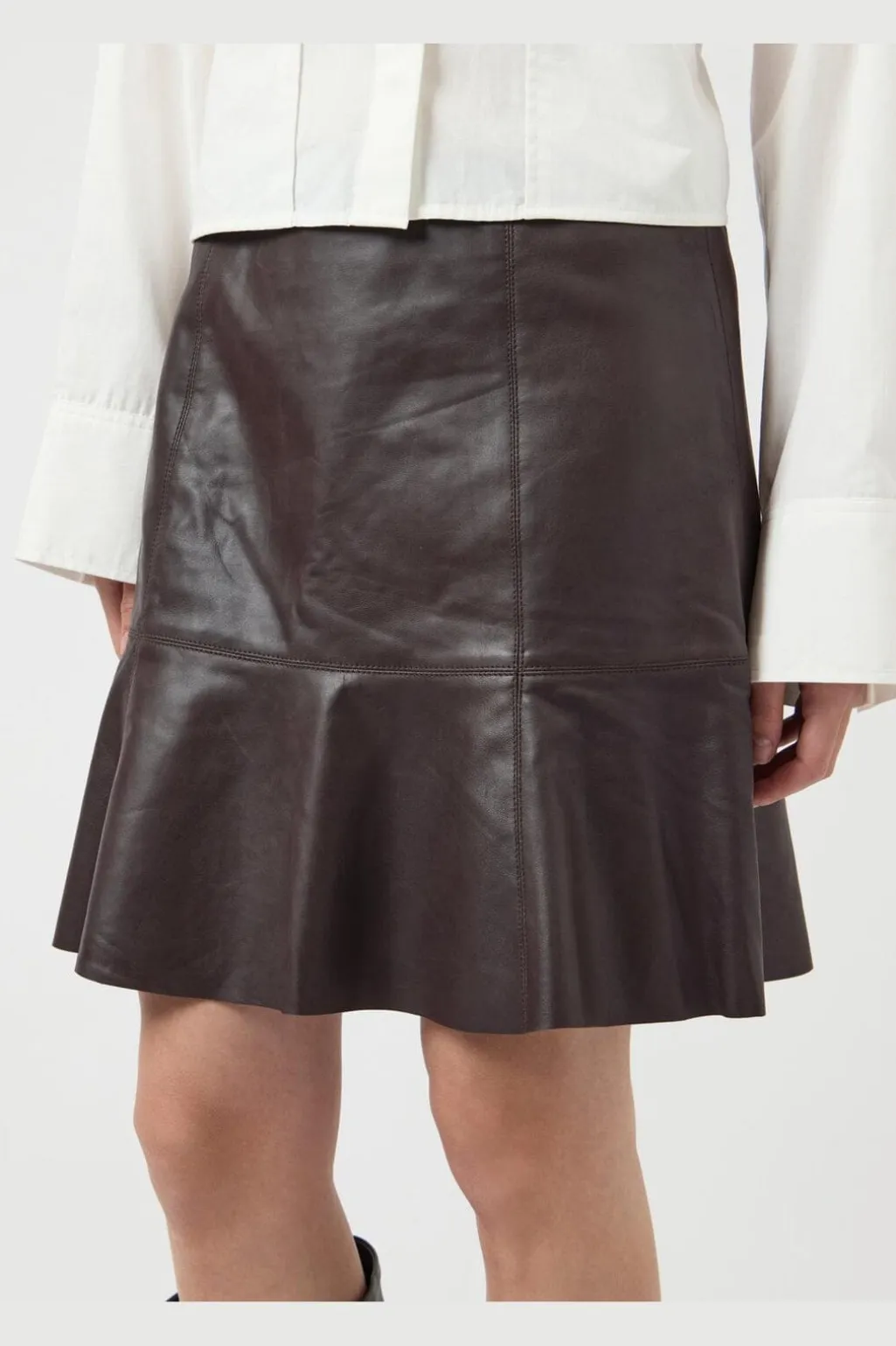 Yascolly Naplon Leather Skirt