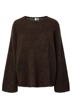 Yaslimo Ls Mohair Blend Knit Pullover