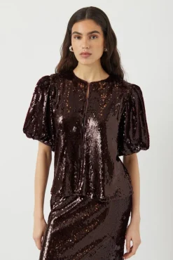 Yasroyalina 2/4 Sequin Top