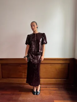 Yasroyalina Hmw Sequin Ankle Skirt -Show