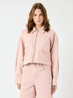 Yassun Ls Crop Denim Jacket Fest