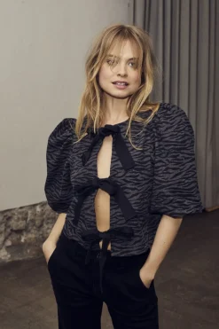 Zebracc Bow Blouse 35586