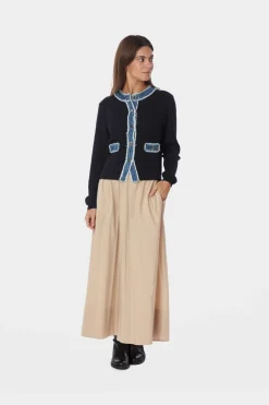 Zelma Knit Denim Cardigan 167245